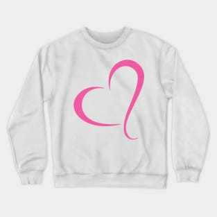 Pink Open Love Hearts Crewneck Sweatshirt